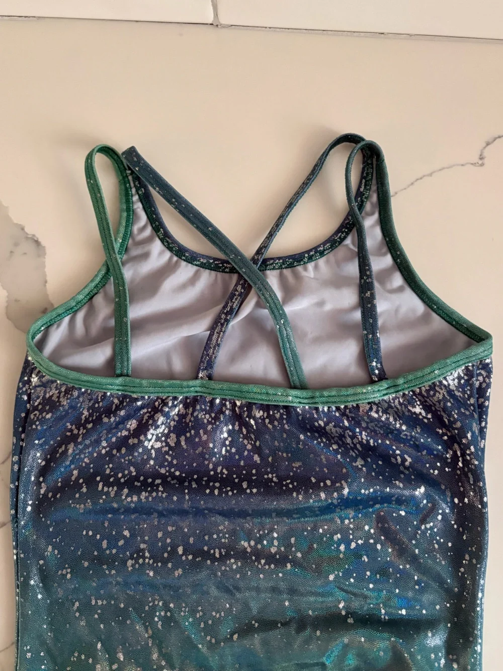 DESTIRA Sparkle Ombre Kids Gymnastics Leotard